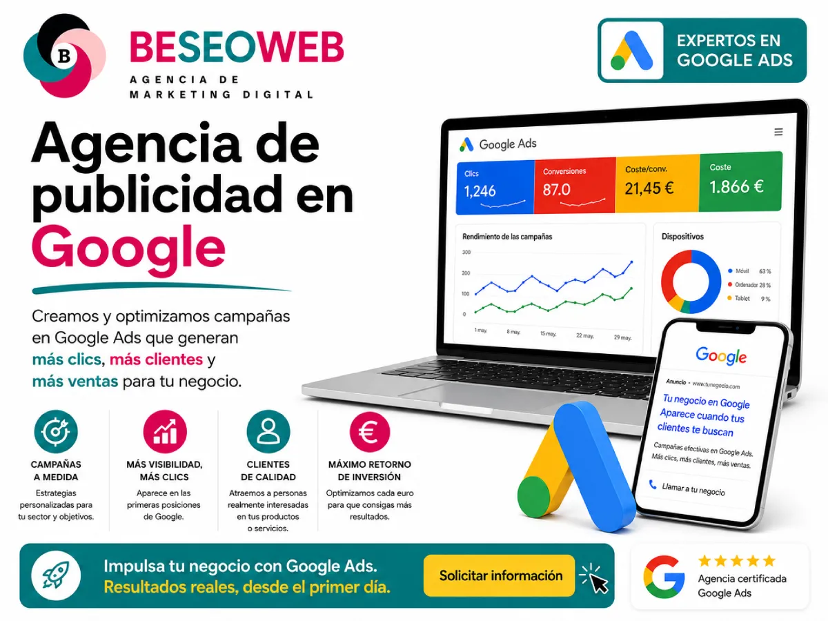 Agencia publicidad en Google Beseoweb