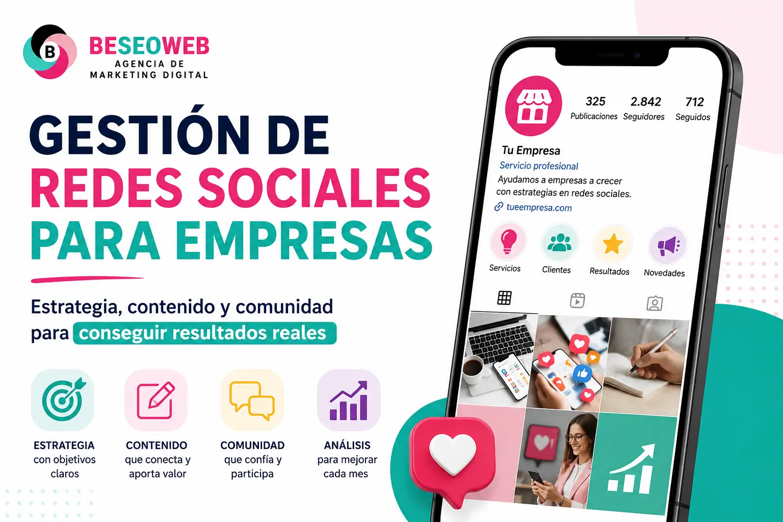 Gestion de redes sociales para empresas